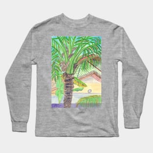 A palm tree in French Guiana, South America Long Sleeve T-Shirt